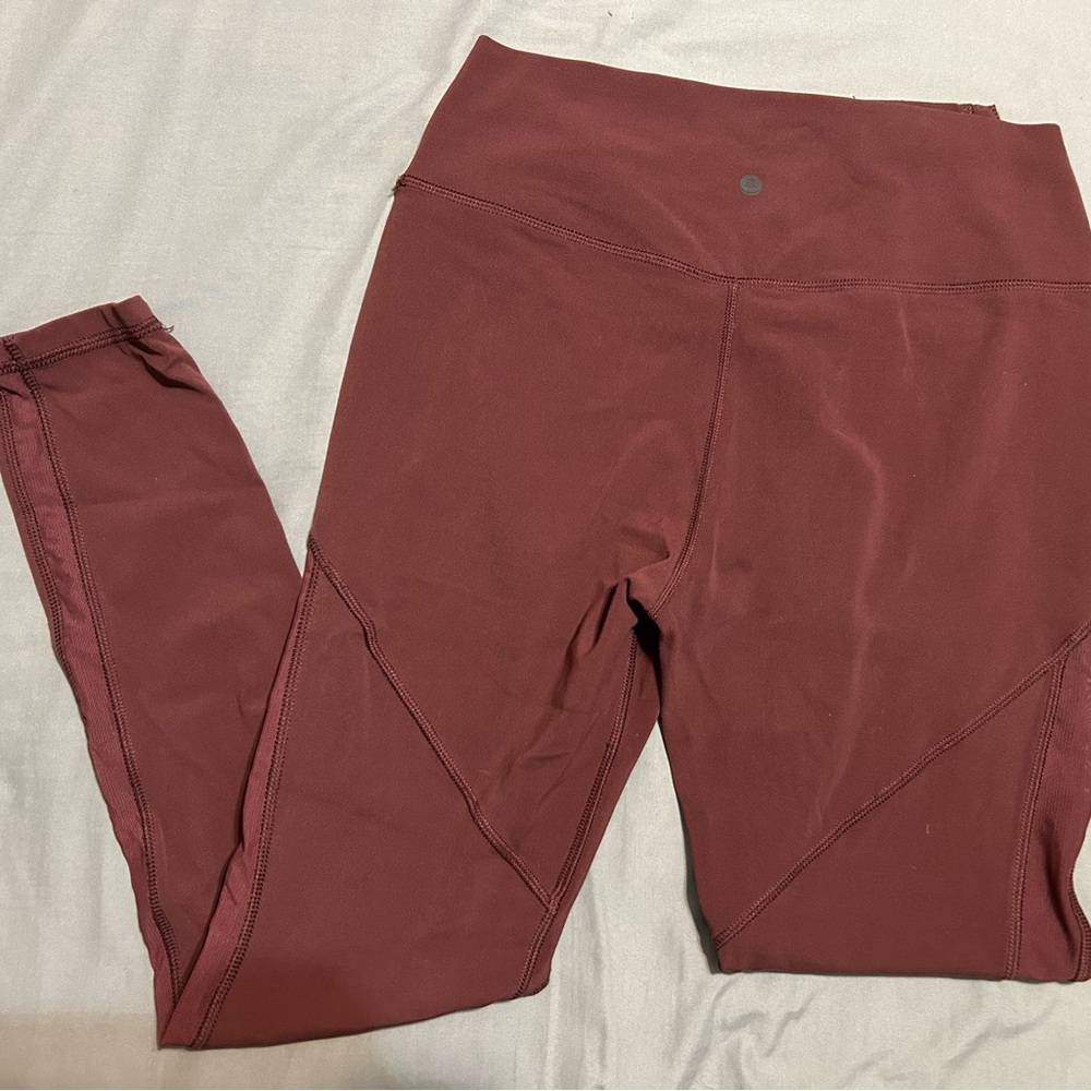 Women's Burgundy Leggings